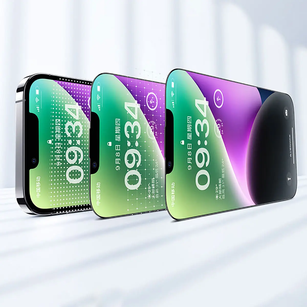 iPhone 13 Mavi Işık Teknolojili Parlama Önleyici Cam Ekran Koruyucu - Wiwu CZ-003