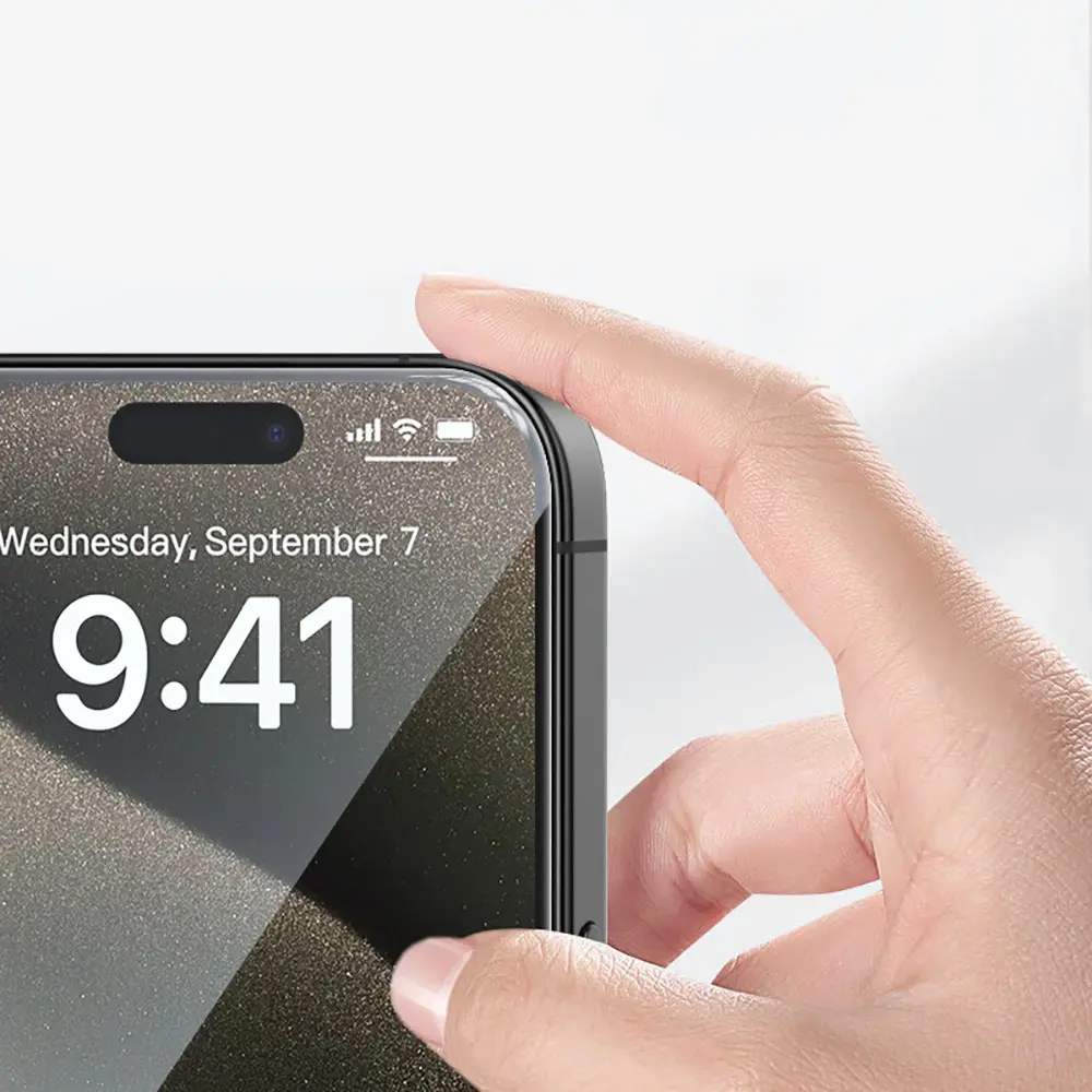 iPhone 13 3D Kavisli HD Temperli Cam Ekran Koruyucu - Zore Oliv