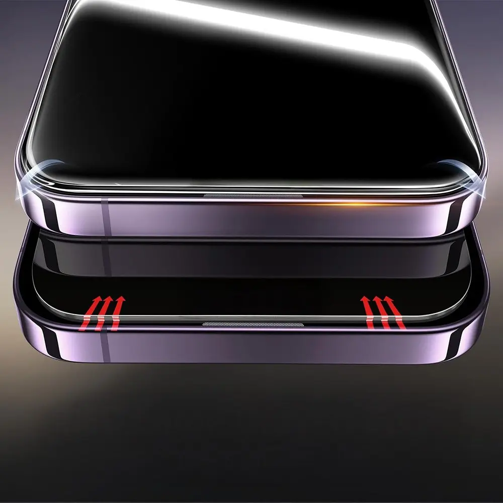 iPhone 13 Gizlilik Temperli Cam Ekran Koruyucu - Zore 2.5D Oliv Privacy