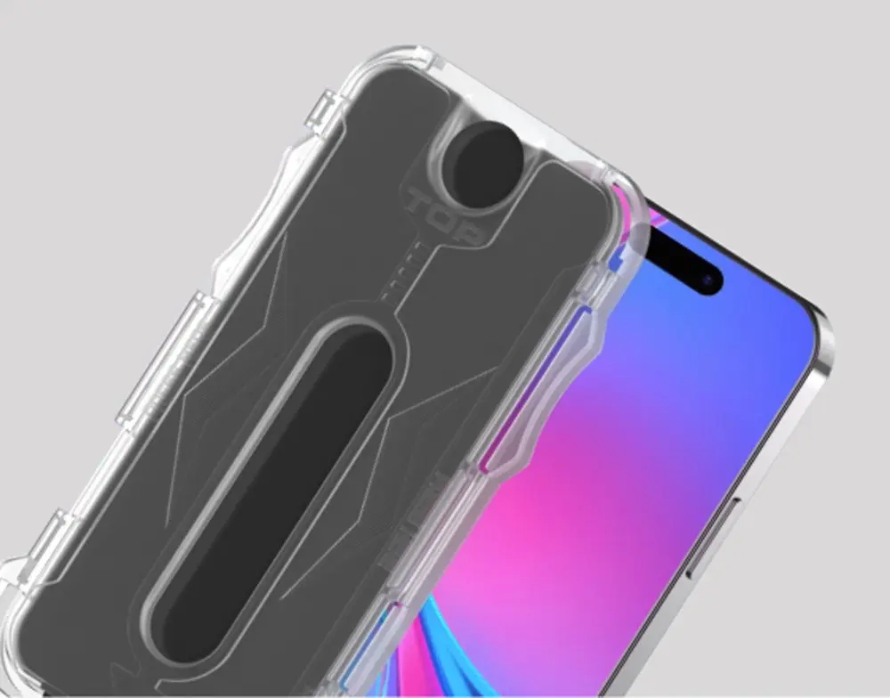 iPhone 13 Hayalet Cam Ekran Koruyucu, Uygulama Aparatlı 5D - Zore