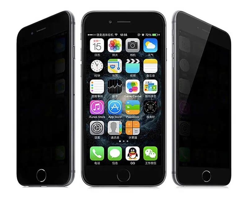 iPhone 6 Plus 5D Privacy Cam Ekran Koruyucu - Davin