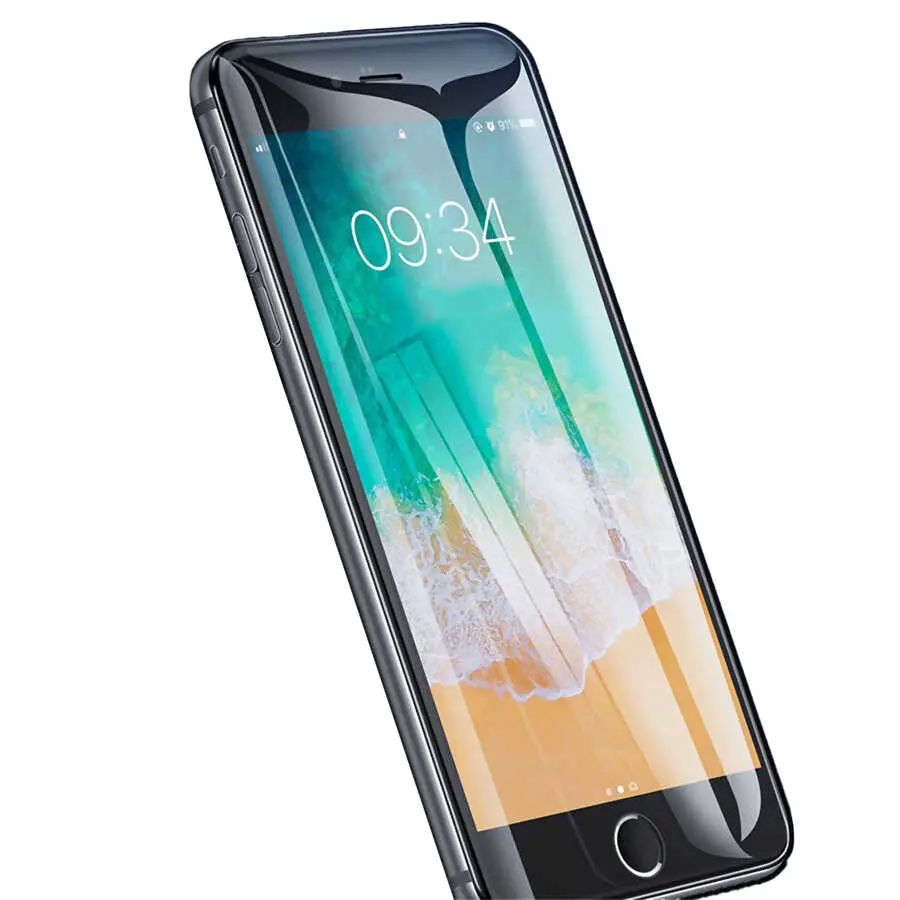 iPhone 6 Plus Seramik Ekran Koruyucu, 3D Kavisli ve Darbe Emici - Davin