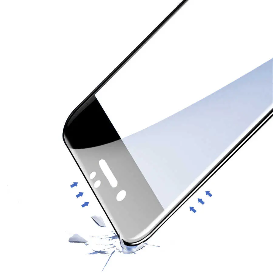 iPhone 6 Plus Seramik Ekran Koruyucu, 3D Kavisli ve Darbe Emici - Davin