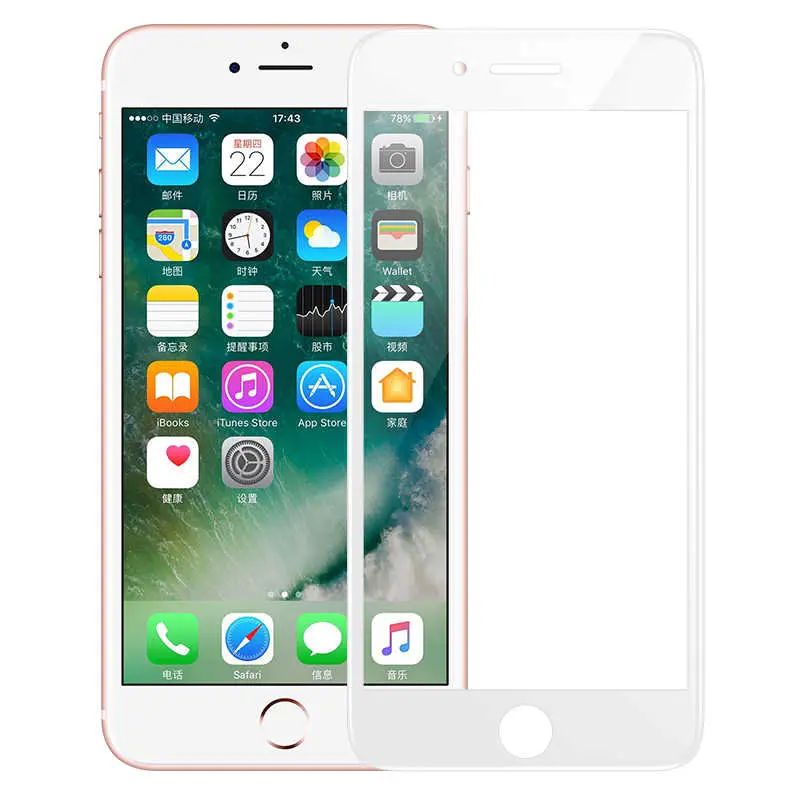 iPhone 8 Ekran Koruyucu, 0.3 mm Tam Kaplamalı Kavisli Kenar - Benks V Pro