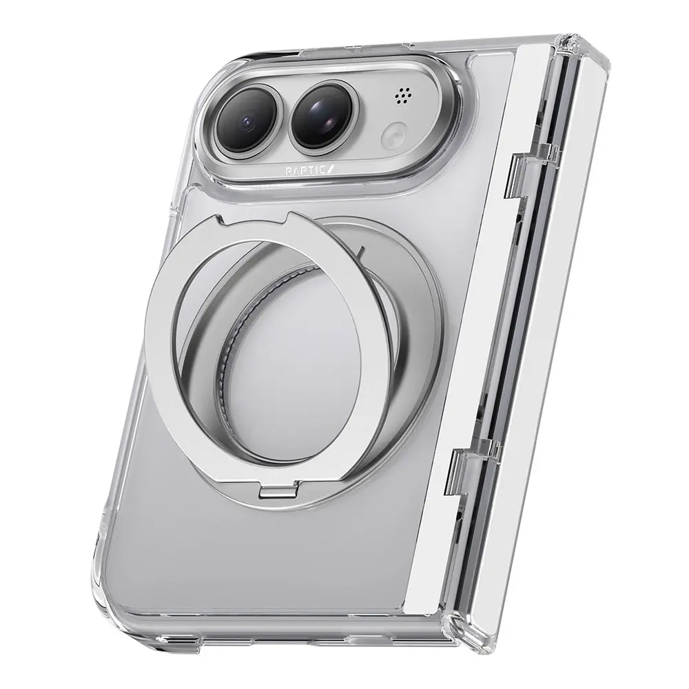 Apple iPhone Duo Kılıf M-safe Şarj Özellikli Raptic Air Stand Serisi Aynalı Arka Yüzey Standlı Kapak
