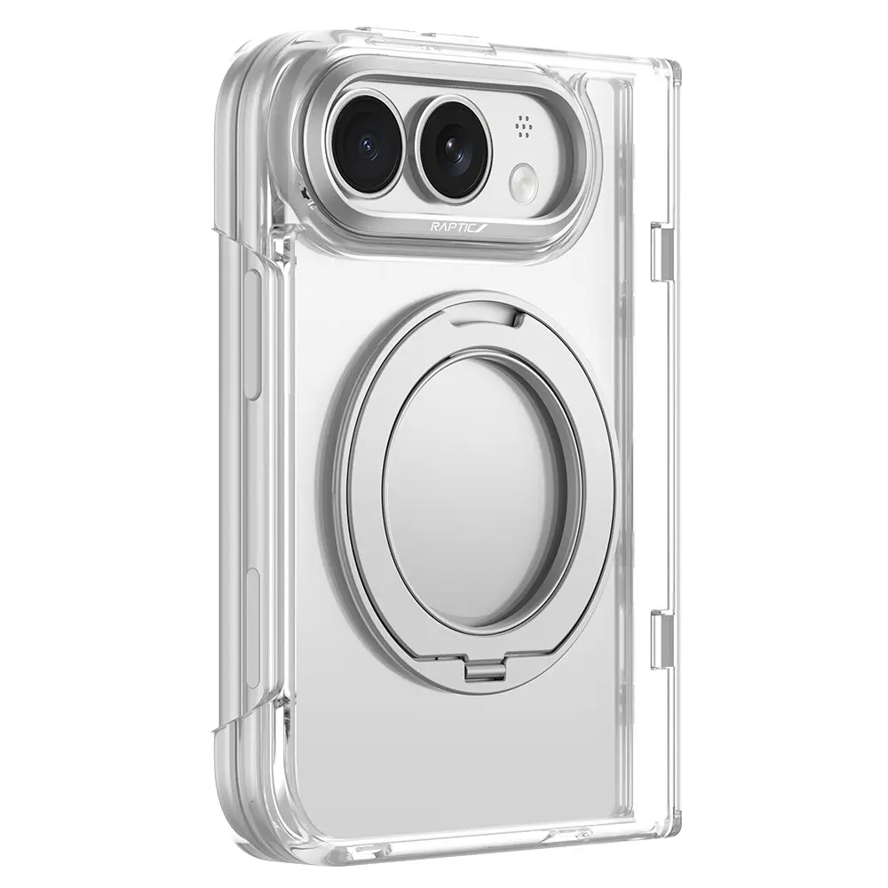 Apple iPhone Duo Kılıf M-safe Şarj Özellikli Raptic Air Stand Serisi Aynalı Arka Yüzey Standlı Kapak