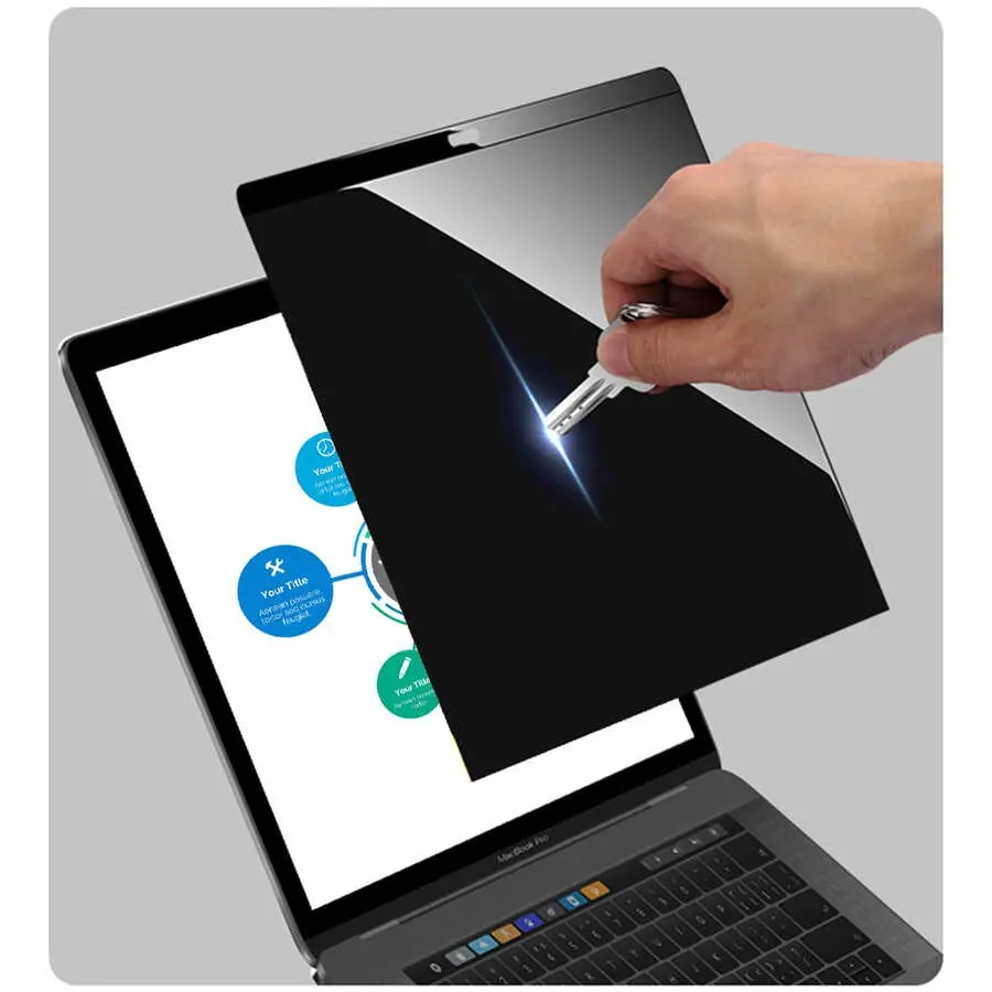 MacBook 12" Retina Gizlilik Filtreli Ekran Koruyucu - Wiwu Privacy