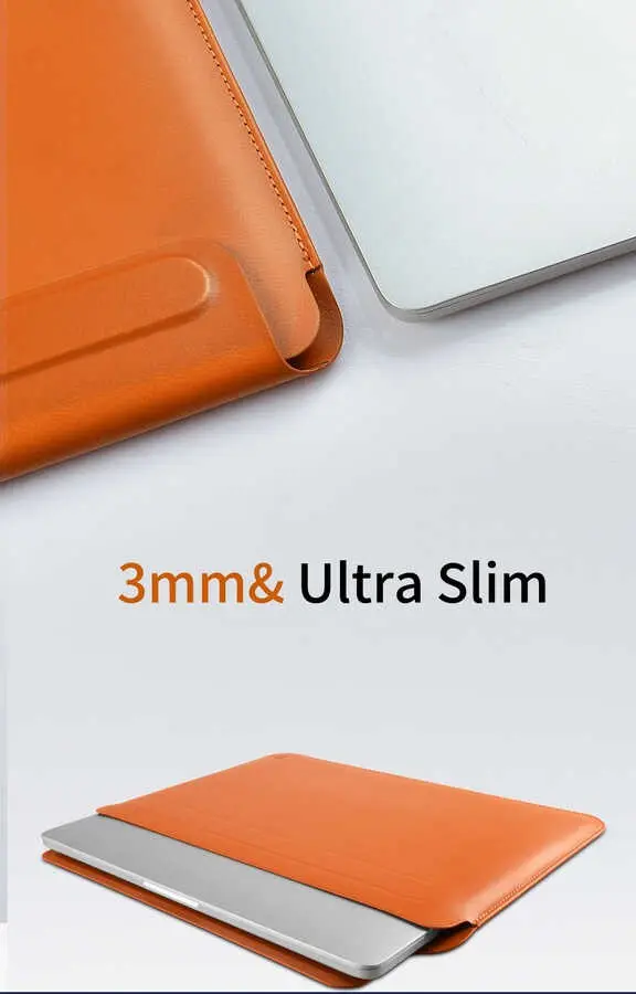 MacBook Pro 16 inç 2021 Standlı PU Deri Kılıf - Wiwu Skin Pro