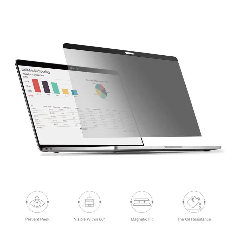 MacBook Pro 16" (2019) Gizlilik Filtreli Ekran Koruyucu - Wiwu