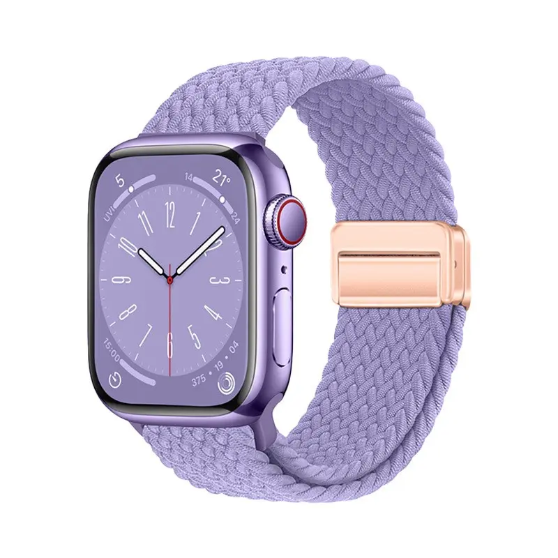 Apple Watch 42 mm Örgü Tasarımlı Hasır Kordon - Zore KRD-134