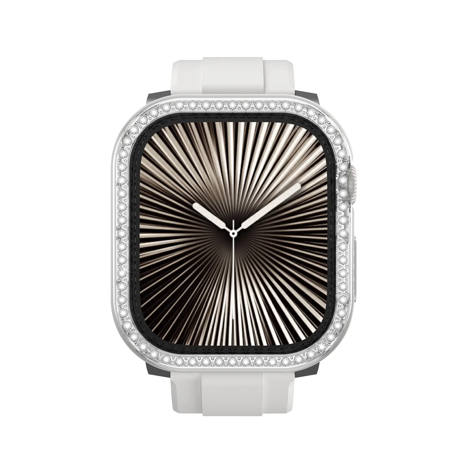 Apple Watch 42 mm Taşlı Sert PC Kasa ve Ekran Koruyucu - Amazingthing Gleam Fit FullGuard