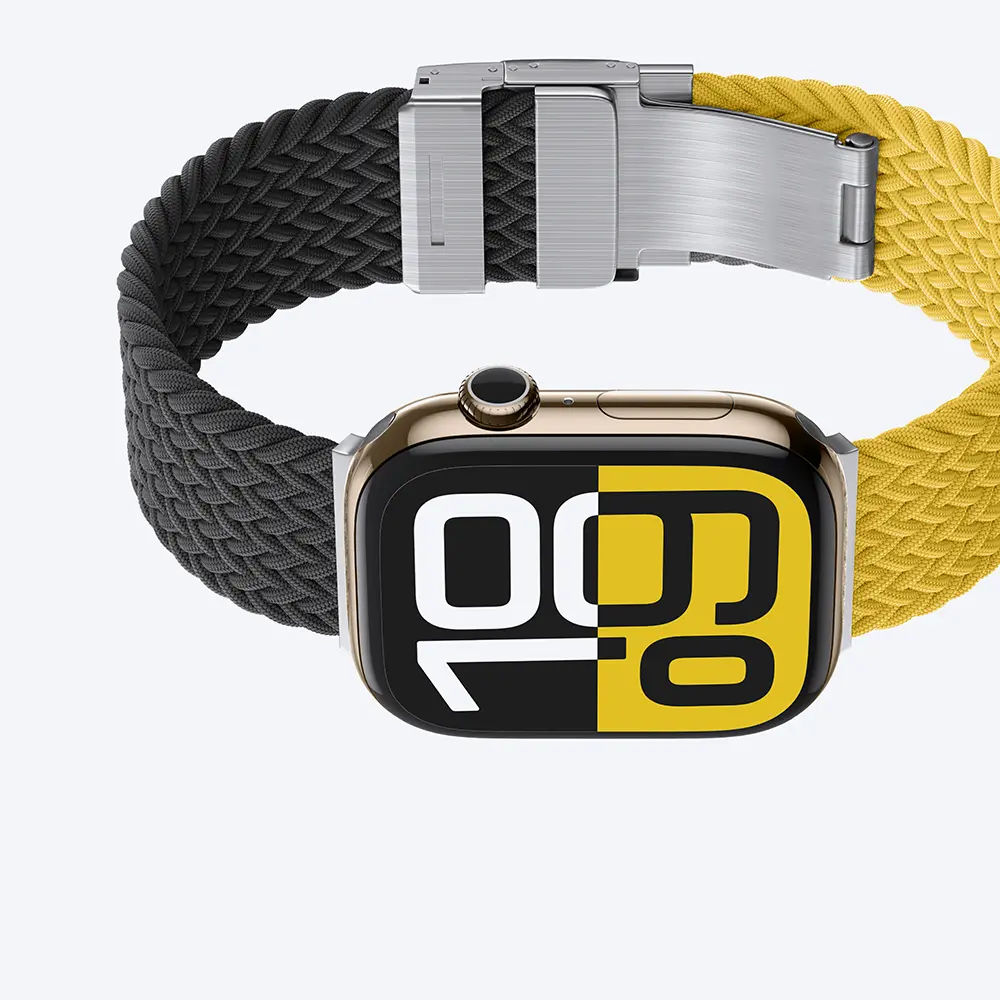 Apple Watch 46 mm Hasır Dokuma Saat Kordonu - Amazingthing Glamour Blend