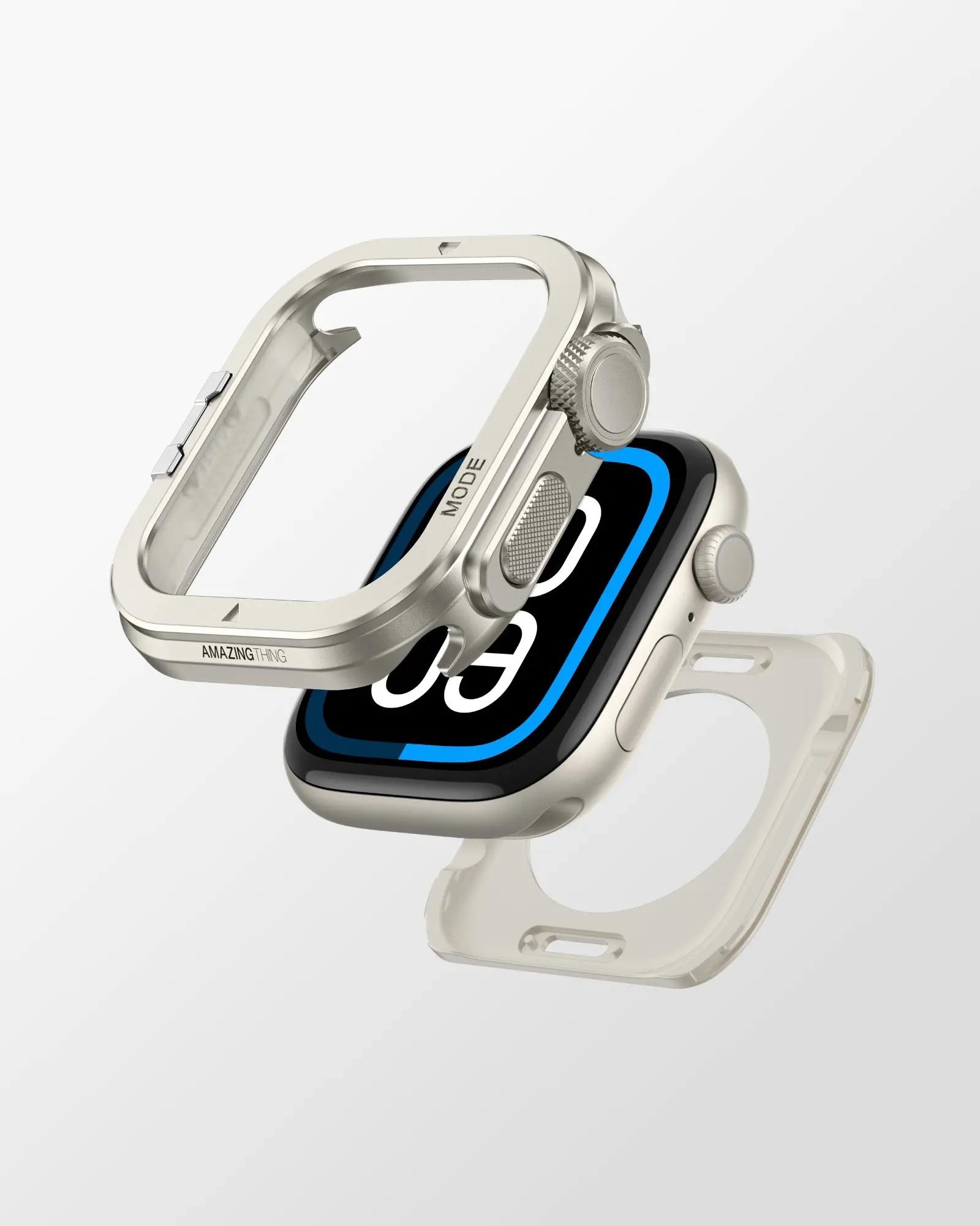 Apple Watch 46 mm Metal Kasa ve Ekran Koruyucu - Amazingthing Armor Fit FullGuard