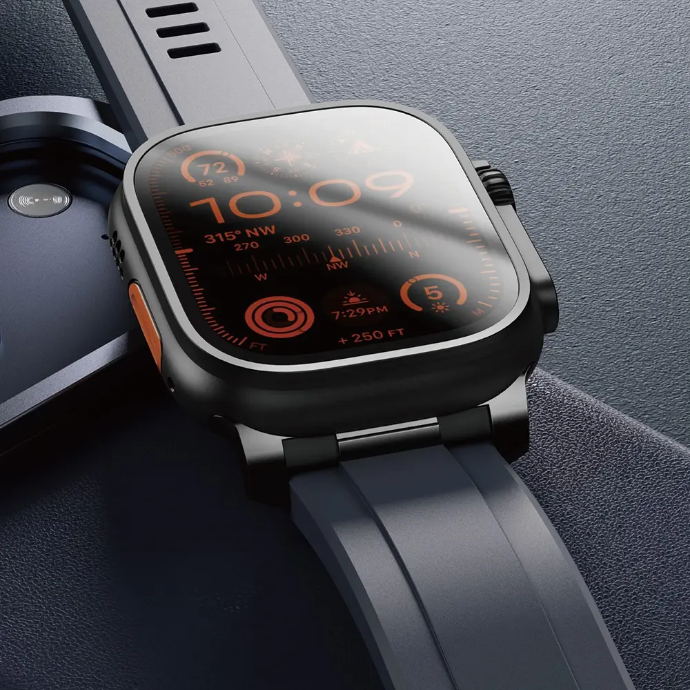 Apple Watch 46 mm Silikon Kordon - Amazingthing Titan Chrono