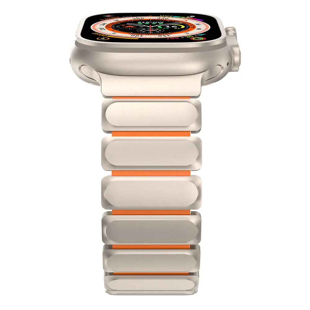 Apple Watch 46 mm Paslanmaz Çelik Kordon - Mohseven Titancore No.2