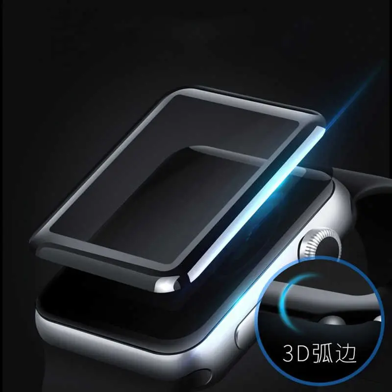 Apple Watch 38 mm Metal Kenarlı Cam Ekran Koruyucu - Zore