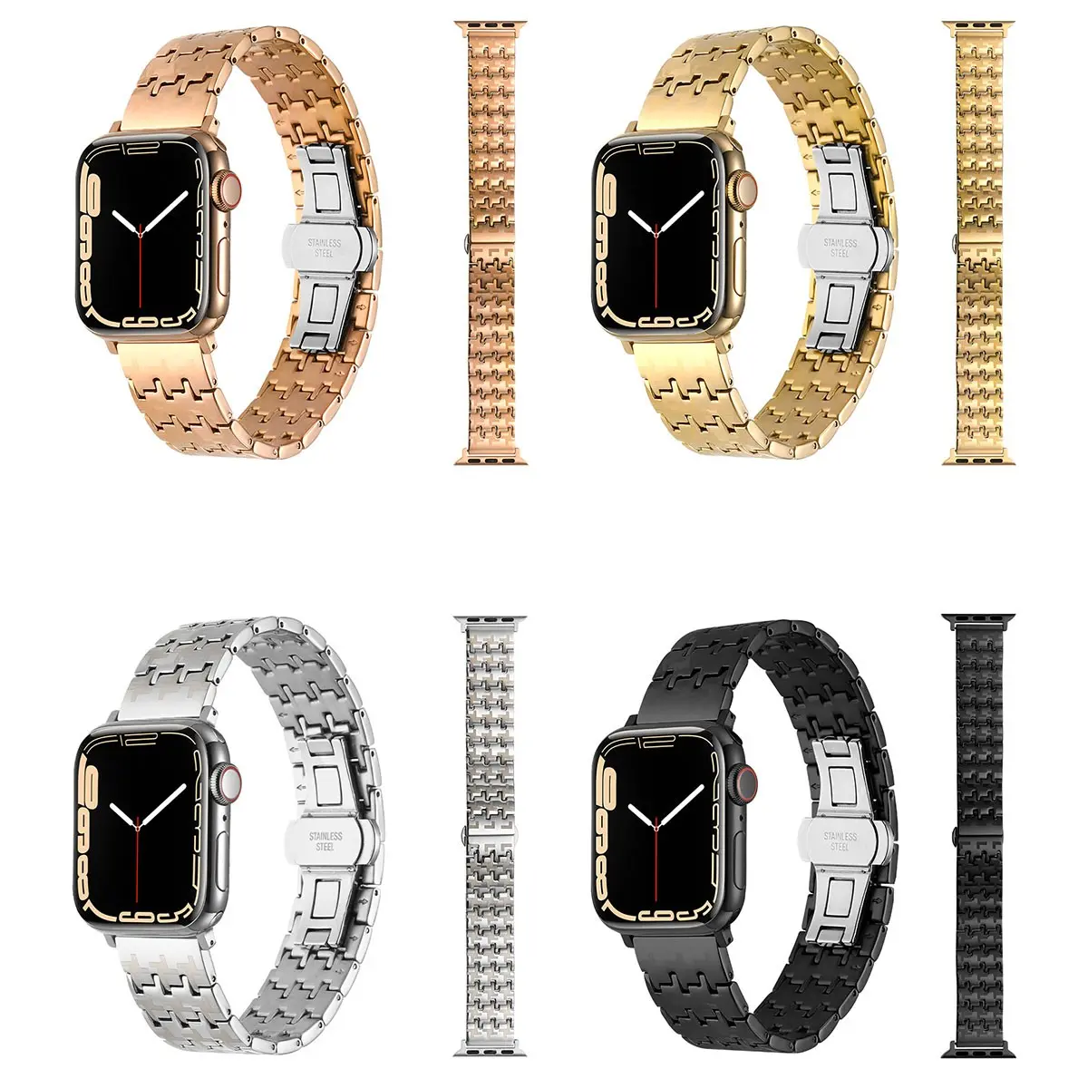 Apple Watch 38 mm Metal Saat Kordonu - Zore KRD-86