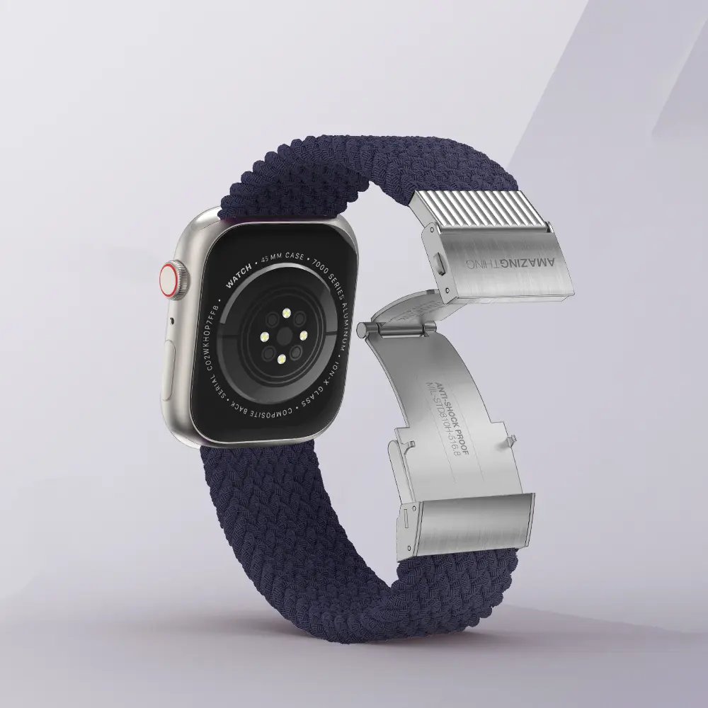 Apple Watch 38 mm Örgü Kordon - Amazingthing Titan Weave 2 Sport