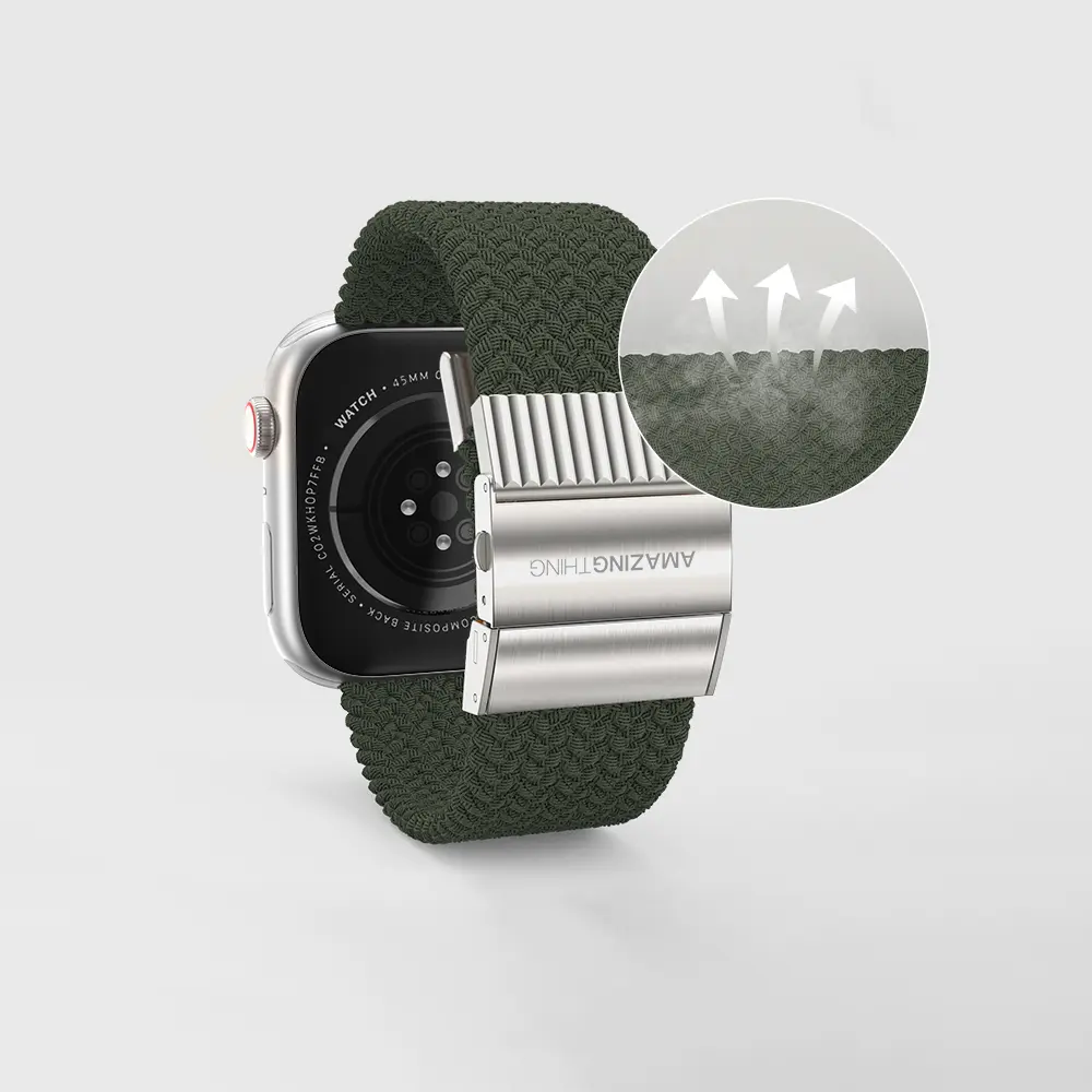 Apple Watch 38 mm Örgü Kordon - Amazingthing Titan Weave 2 Sport