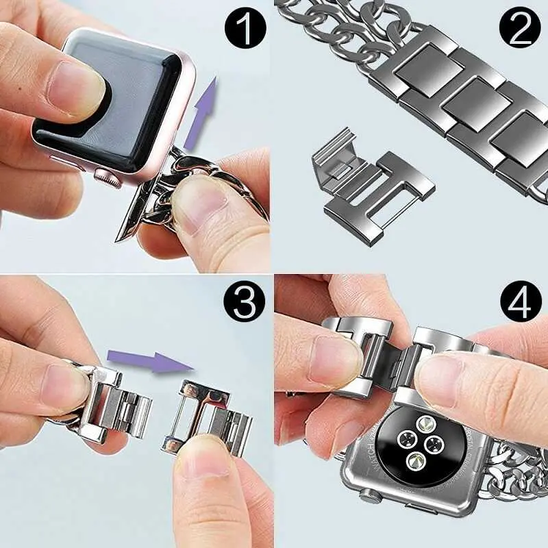 Apple Watch 38 mm Cowboy Metal Kordon - Zore