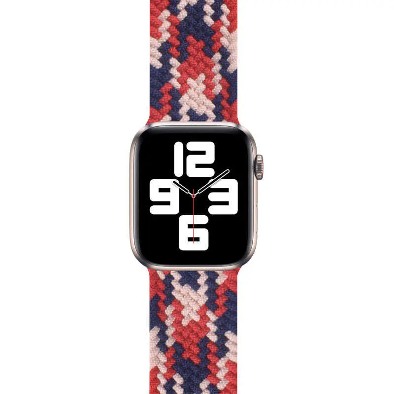 Apple Watch 40 mm Örgü Solo Loop Kordon - Wiwu Braided Contrast Color