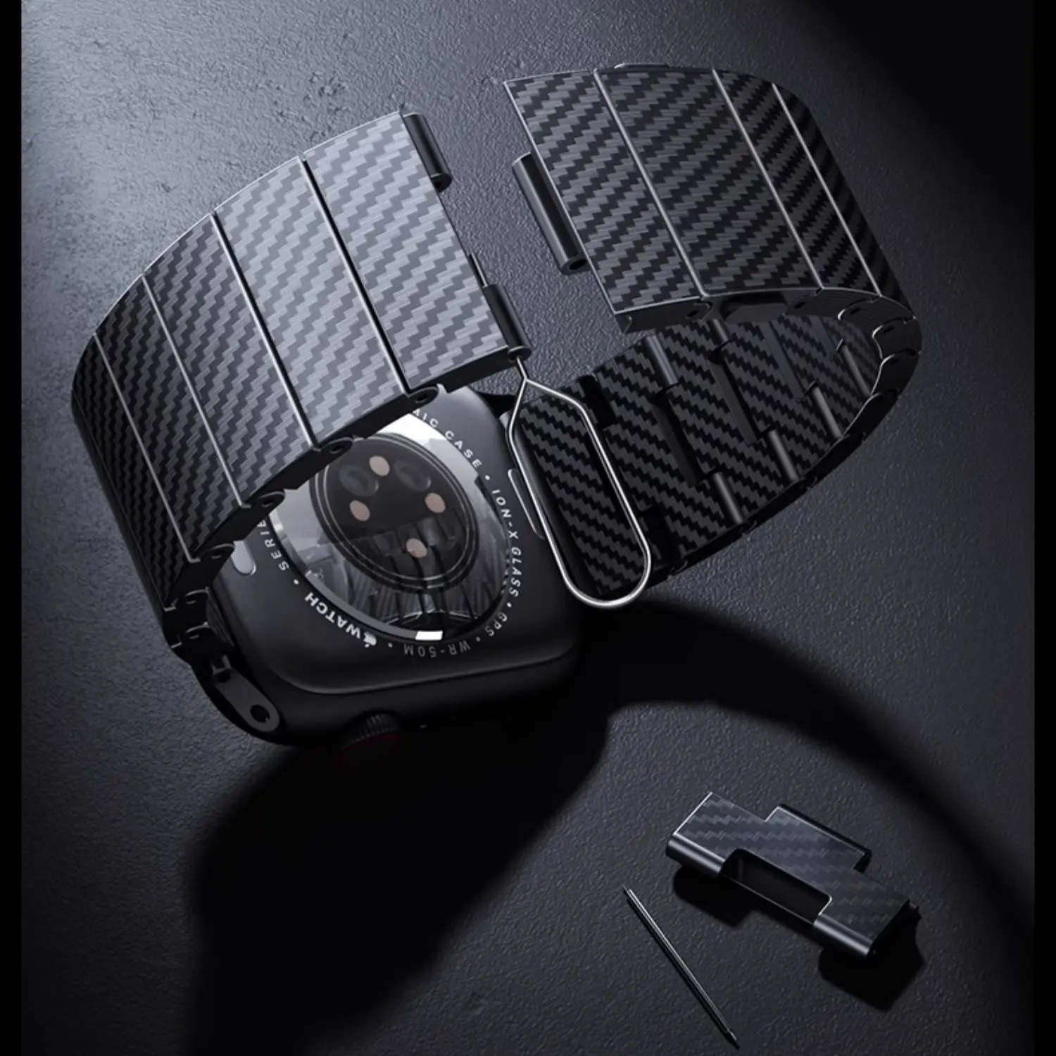 Apple Watch 40 mm 600D Karbon Fiber Kordon - Zore KRD-90