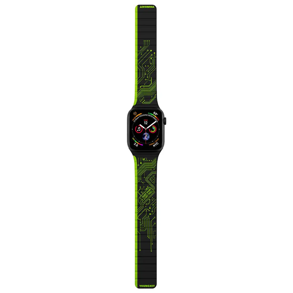 Apple Watch 40 mm Manyetik Tak Çıkar Silikon Kordon - Youngkit Technological