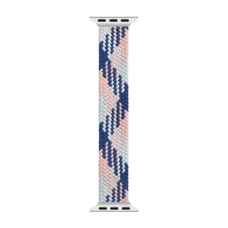Apple Watch 42 mm Örgü Solo Loop Kordon - Wiwu Braided Contrast Color