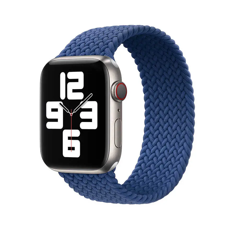 Apple Watch 42 mm Örgü Saat Kordonu - Wiwu Braided Solo Loop Large