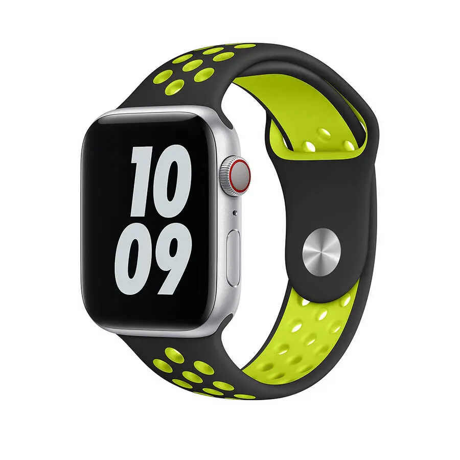 Apple Watch 42 mm Silikon Kordon - Wiwu Dual Color Sport Band