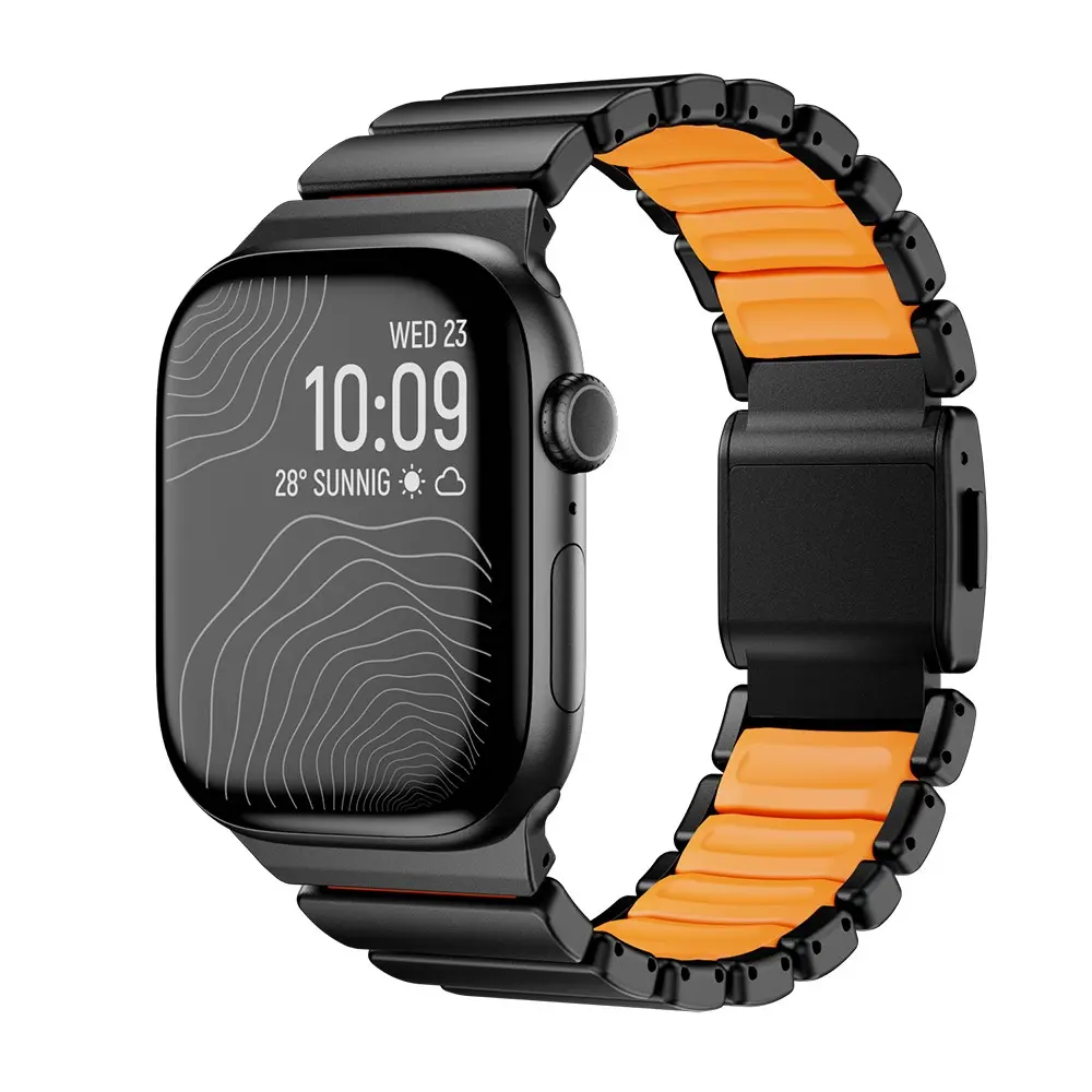 Apple Watch 42mm Metal Silikon Kordon - Zore KRD-149