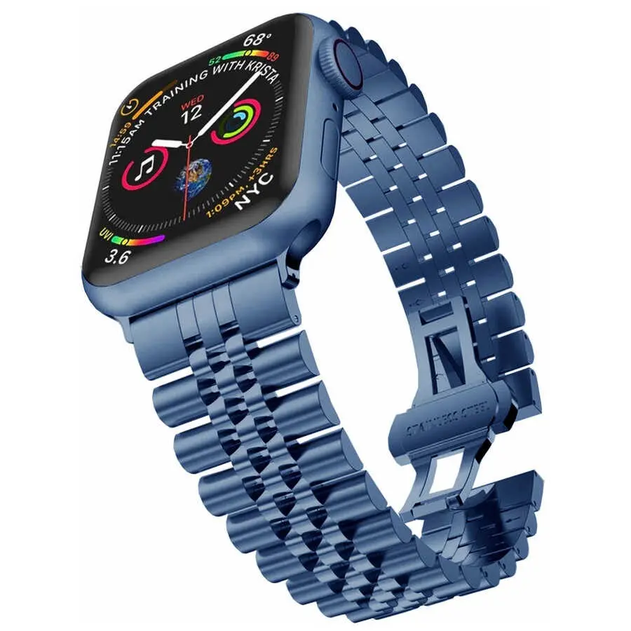 Apple Watch 42 mm Metal Kordon, Klipsli ve Ayarlanabilir - Zore KRD-36