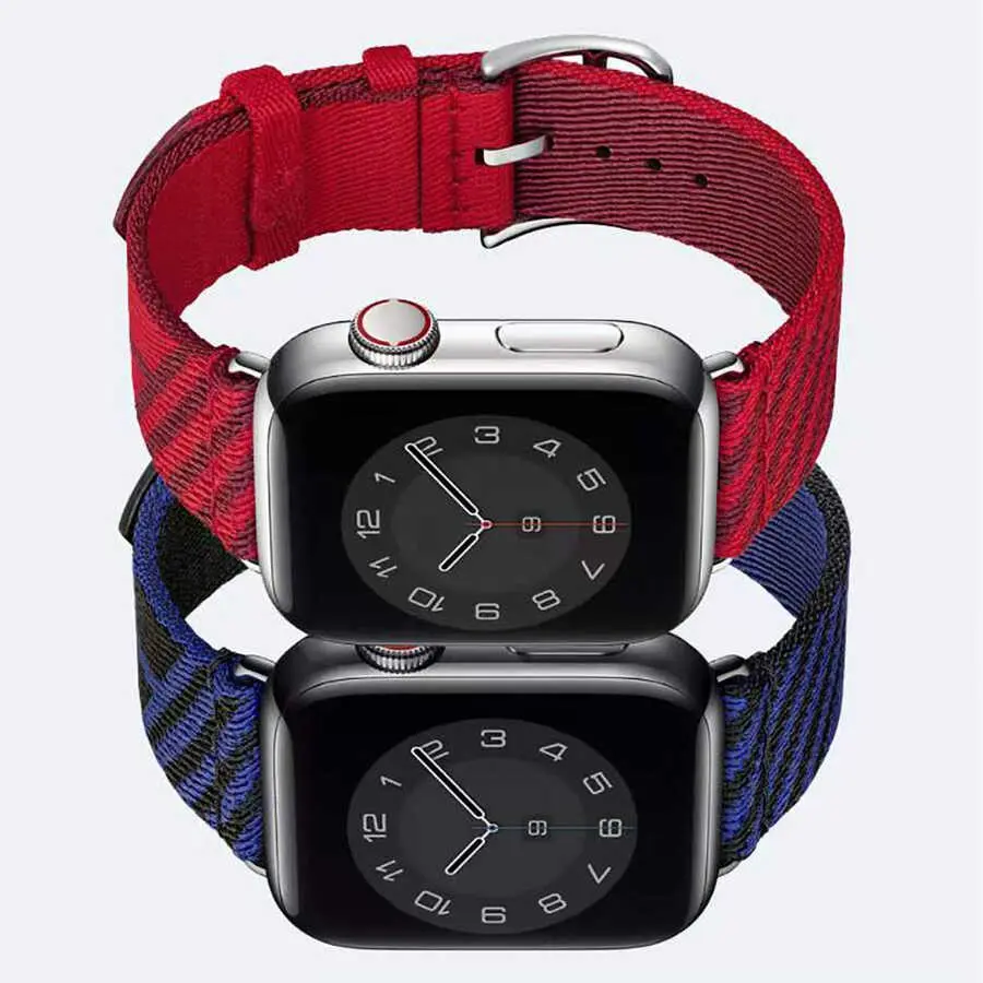 Apple Watch 42 mm Hasır Kordon, Metal Alaşım Tokalı - Zore KRD-51