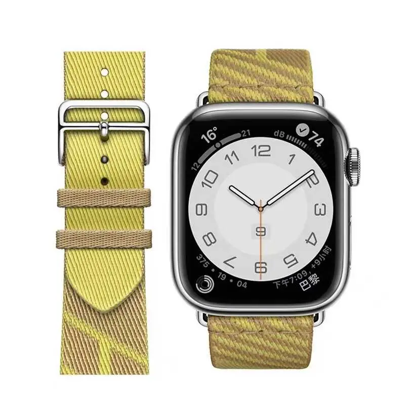 Apple Watch 42 mm Hasır Kordon, Metal Alaşım Tokalı - Zore KRD-51