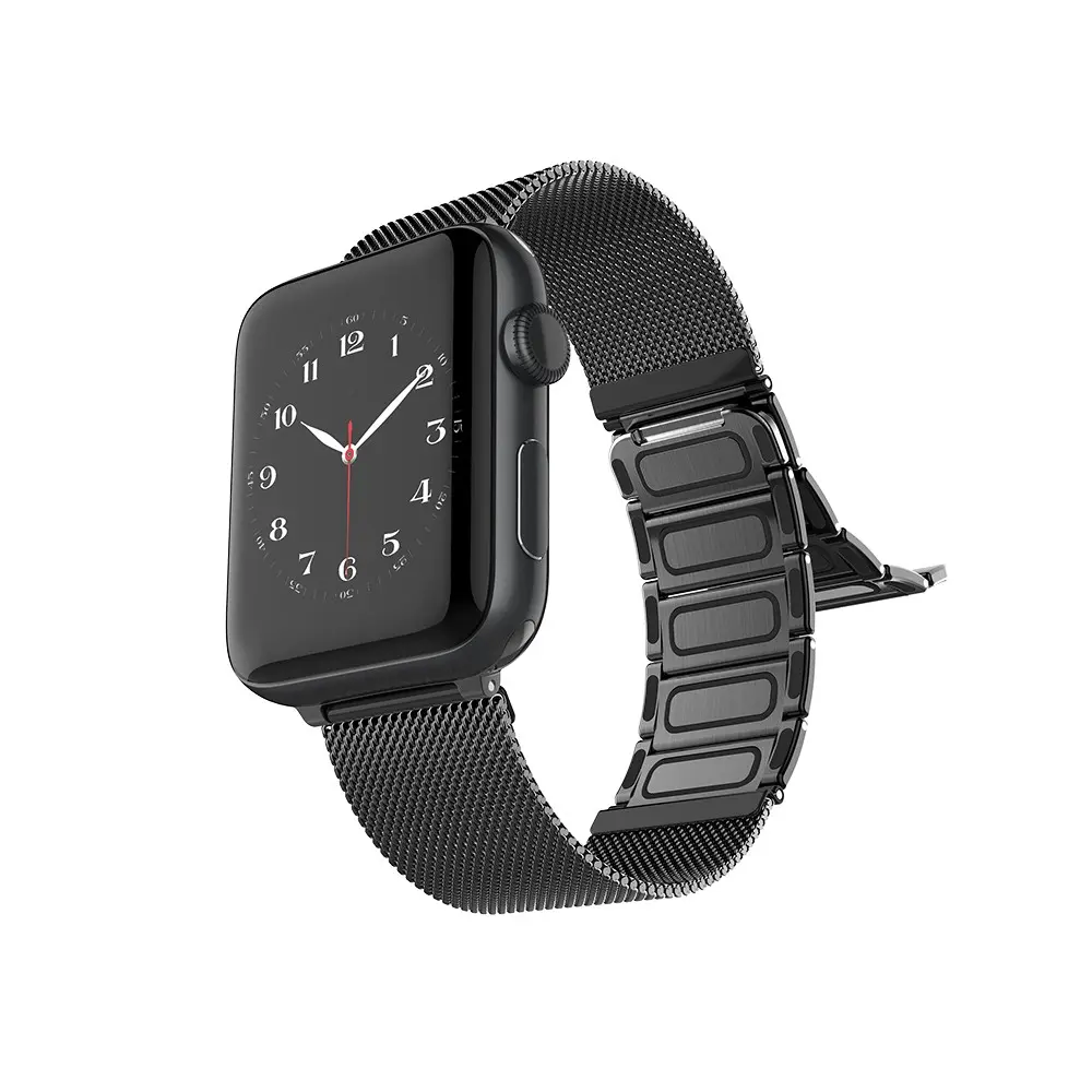 Apple Watch 42 mm Manyetik Metal Hasır Kordon - Raptic Classic Plus