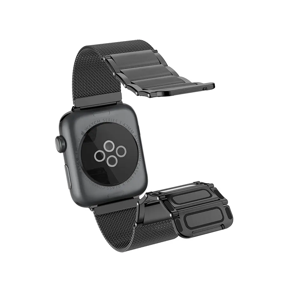 Apple Watch 42 mm Manyetik Metal Hasır Kordon - Raptic Classic Plus