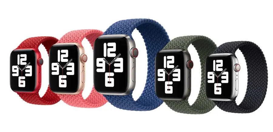 Apple Watch 44 mm Braided Solo Loop Kordon - Wiwu Medium