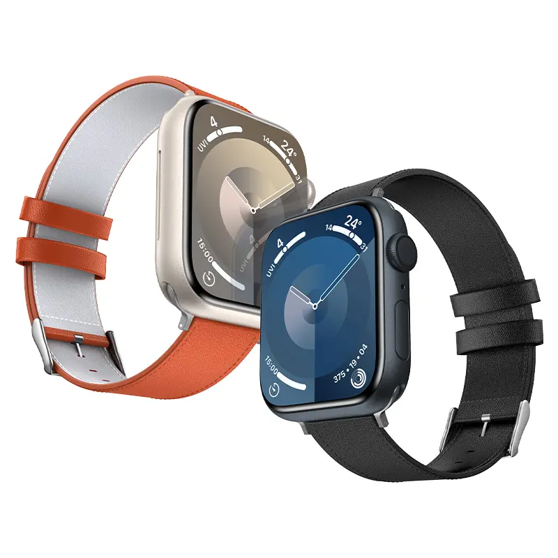 Apple Watch 44 mm Uyumlu Deri Kordon - Benks Vintage
