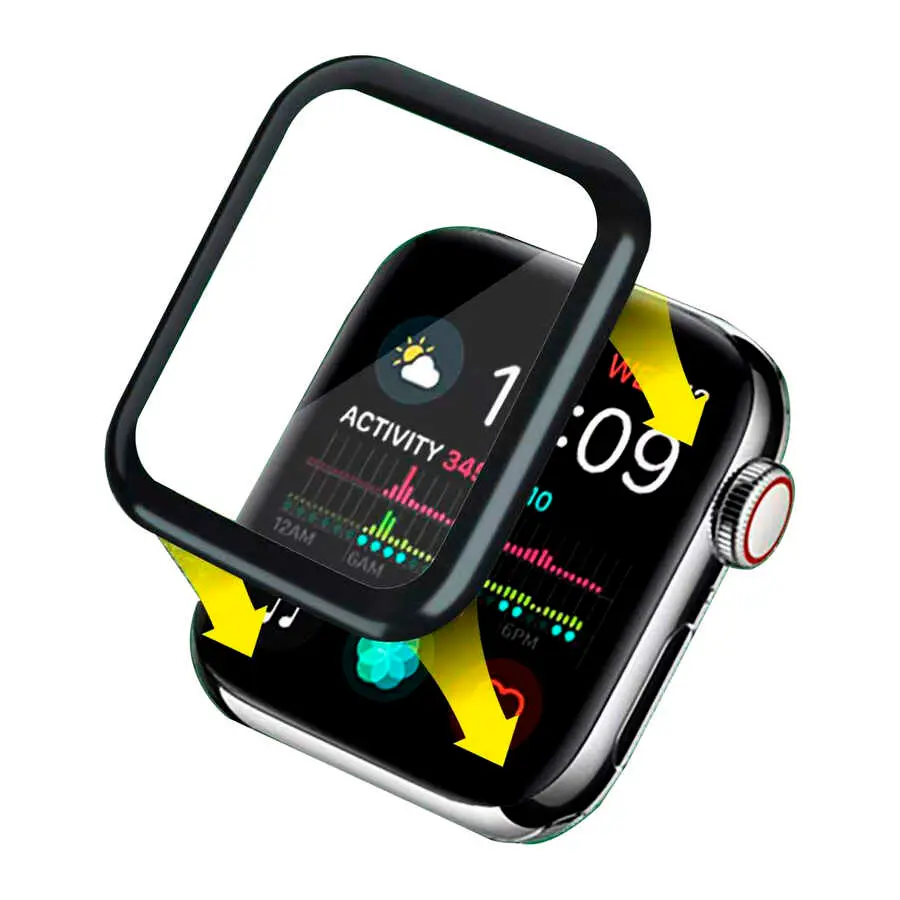 Apple Watch 41 mm 2'si 1 Arada Ekran Koruyucu Seti - Go Des