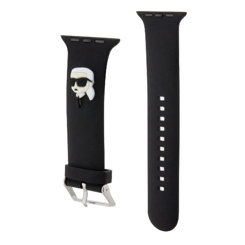 Apple Watch 41 mm Silikon Kordon - Karl Lagerfeld İkonik Karl Head