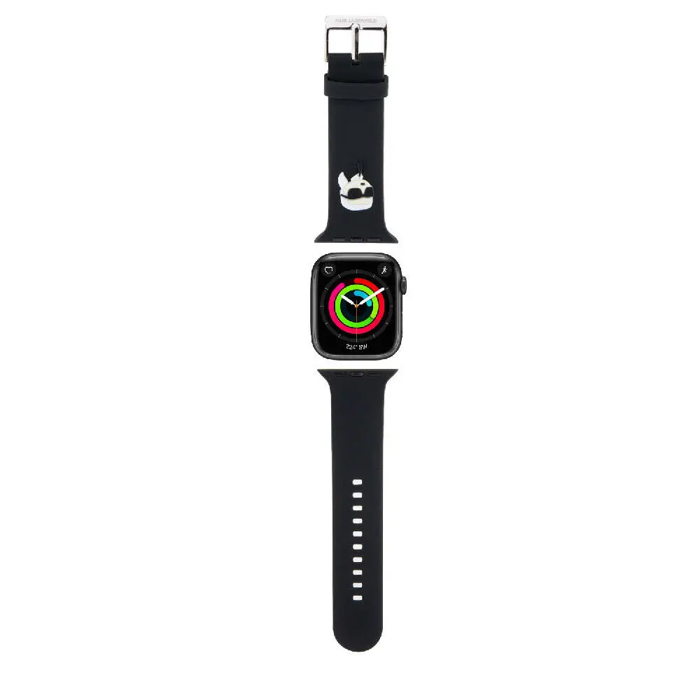 Apple Watch 41 mm Silikon Kordon - Karl Lagerfeld İkonik Karl Head