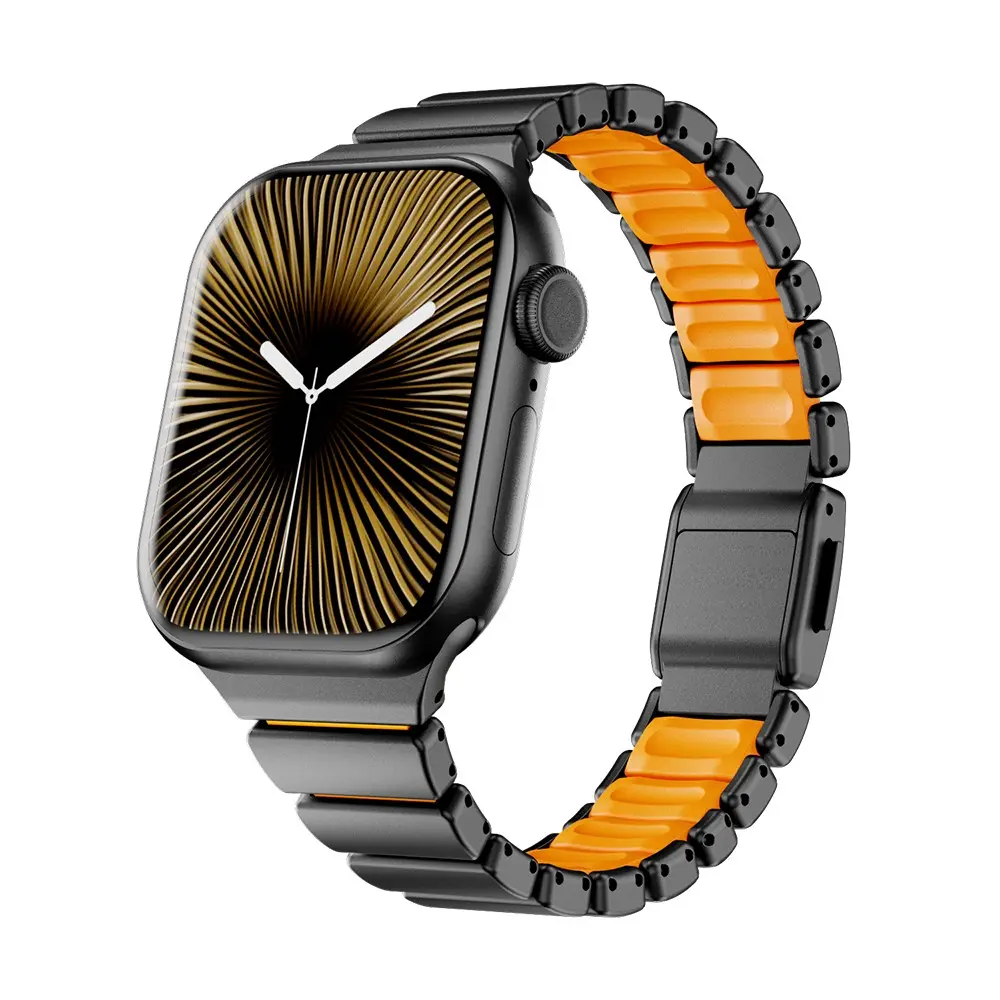 Apple Watch 41 mm Metal Silikon Kordon - Zore KRD-149