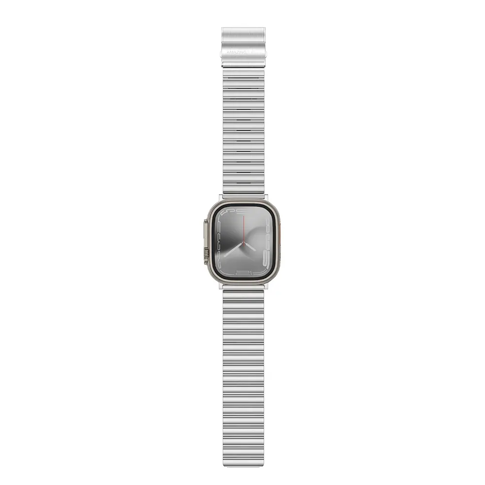Apple Watch 45 mm 904L Paslanmaz Çelik Metal Kordon - Amazingthing Titan Steel