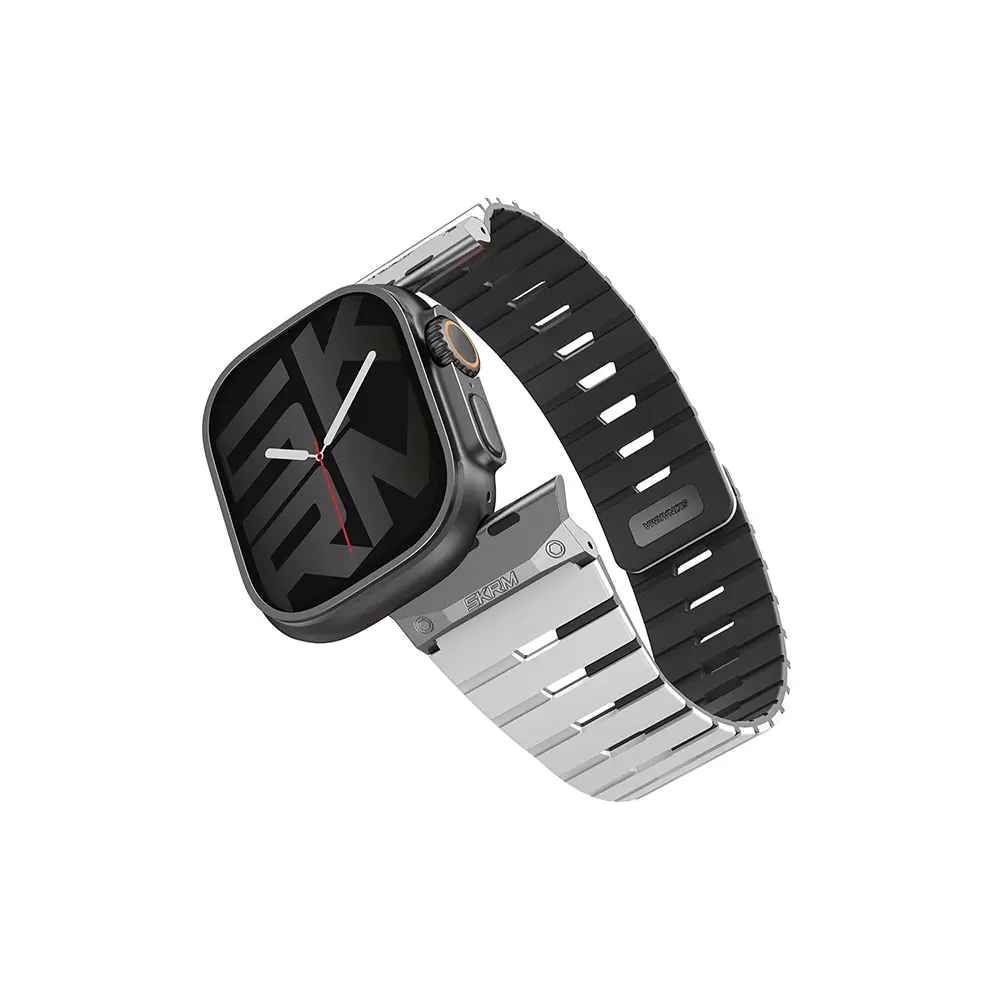 Apple Watch 45 mm Manyetik TPU Silikon Kordon - Skinarma Gemini
