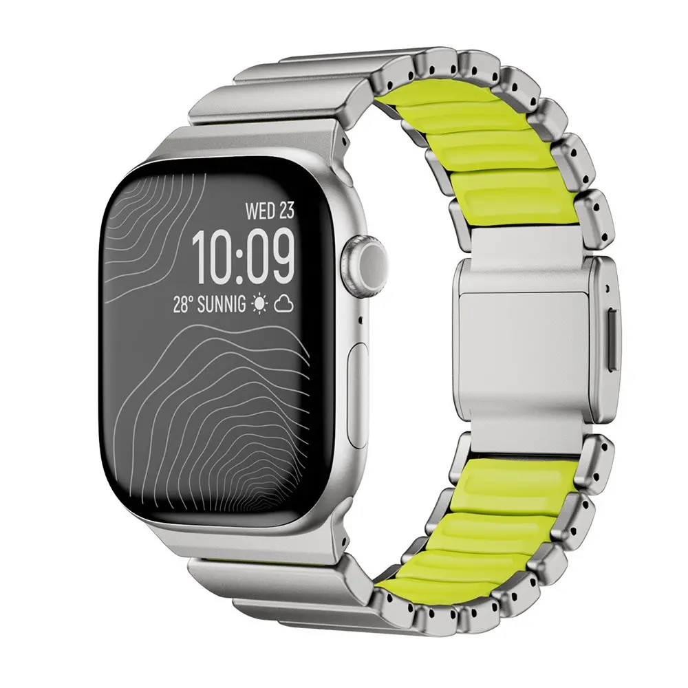 Apple Watch 45 mm Metal Silikon Kordon - Zore KRD-151