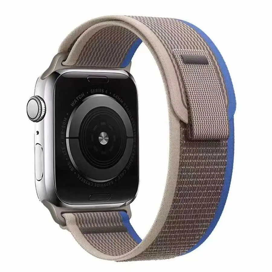Apple Watch 45 mm Uyumlu Hasır Örgü Saat Kordonu - Zore KRD-77