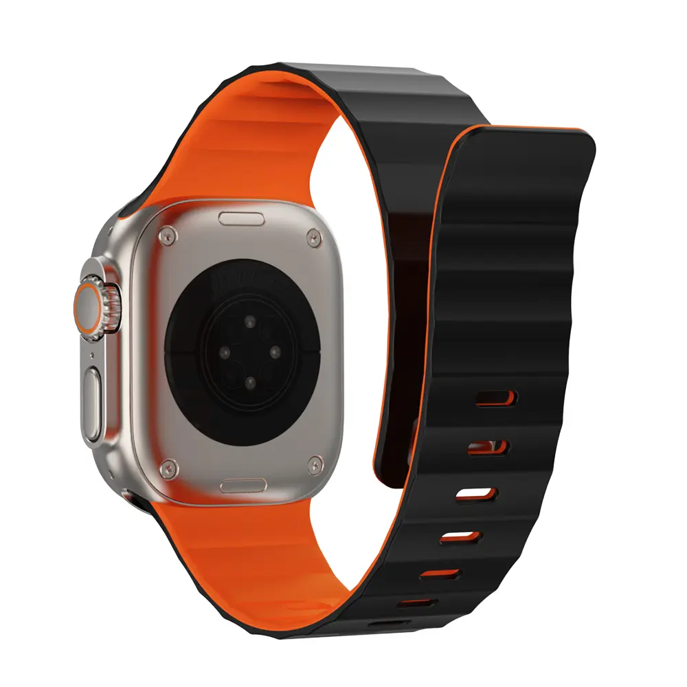 Apple Watch Ultra 49 mm Mıknatıslı Silikon Kordon - Wiwu Mag Secur