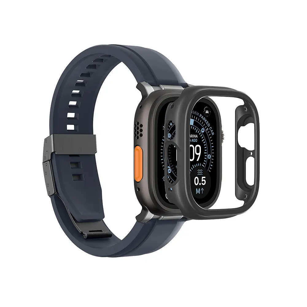 Apple Watch Ultra 49 mm Sert PC Kasa ve Ekran Koruyucu - Amazingthing Radix Minimal FullGuard