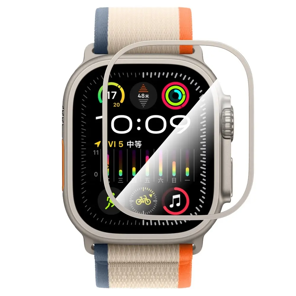 Apple Watch Ultra 49 mm Safir Temperli Cam Ekran Koruyucu - CaseWorld Alloy