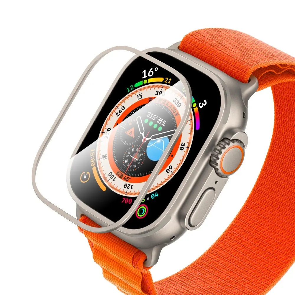 Apple Watch Ultra 49 mm Safir Temperli Cam Ekran Koruyucu - CaseWorld Alloy